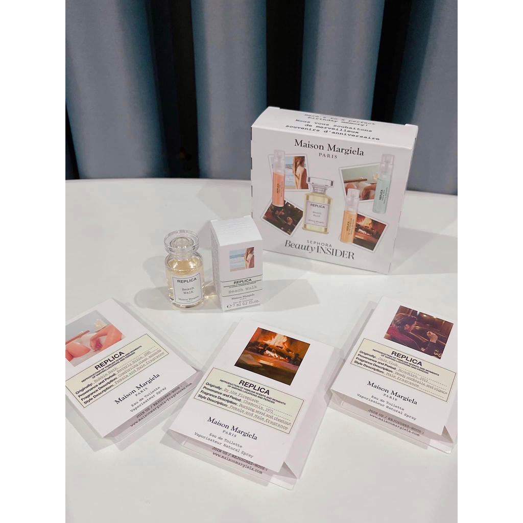 [ Sephora ] Set Nước Hoa Rep-lica Mini 4 Món - Nước Hoa Rep-lica Bubble Bath - Beach Walk 7ml
