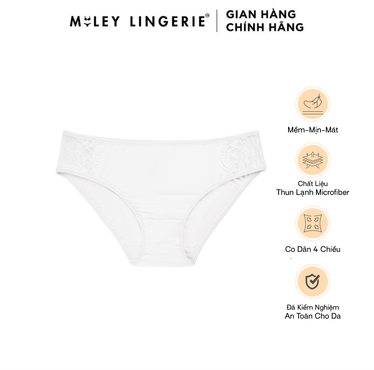 Women's Panties Cold Elastic Lace Mixed Sides Active Miley Lingerie