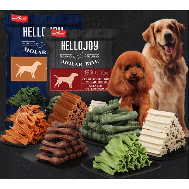 Xương bàn chải gặm sạch răng cho chó Hellojoy (túi 800gr)