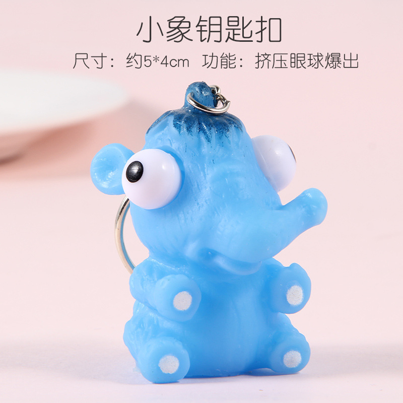 Móc Treo Chìa Khóa Hình Thú Mắt Lồi Siêu Cute