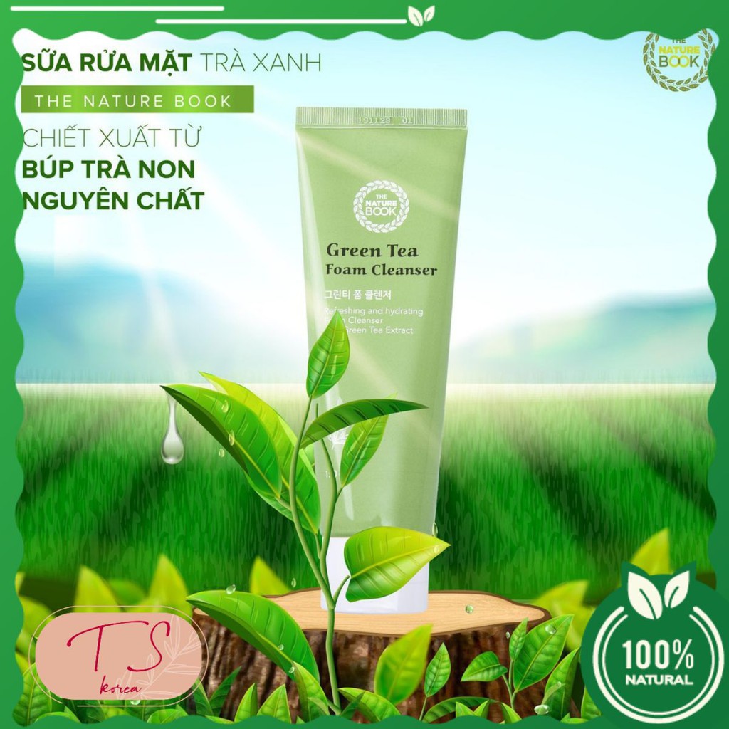 [HÀNG CHÍNH HÃNG] Sữa rửa mặt trà xanh - The Nature Book