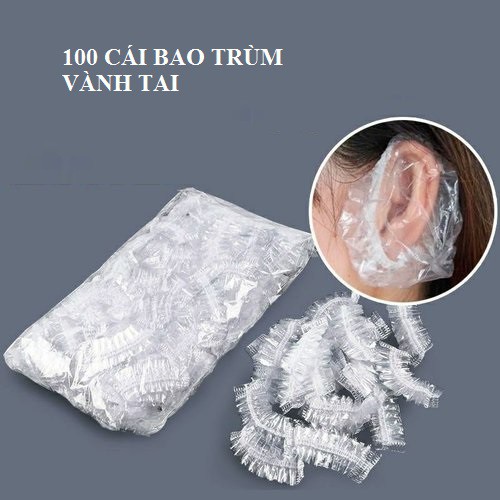 Bịch 100 cái bao trùm vành tai chống nước khi tắm hoặc làm tóc