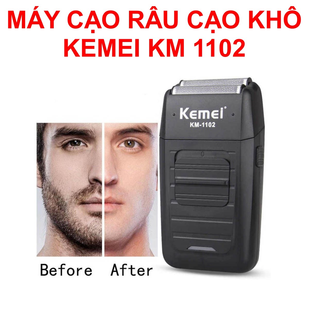 Máy cạo râu kemei km-1102 , máy cạo râu nam,máy cạo râu khô, máy cạo râu đa năng,máy cạo râu fade trắng chân tóc kemei km-1102 - bh 1 năm