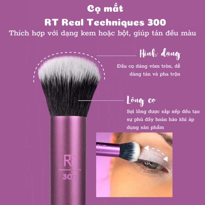 Large Eyeshadow Brush Rt Real Techniques Deluxe Crease Rt300 (Minor Defect, No Box)