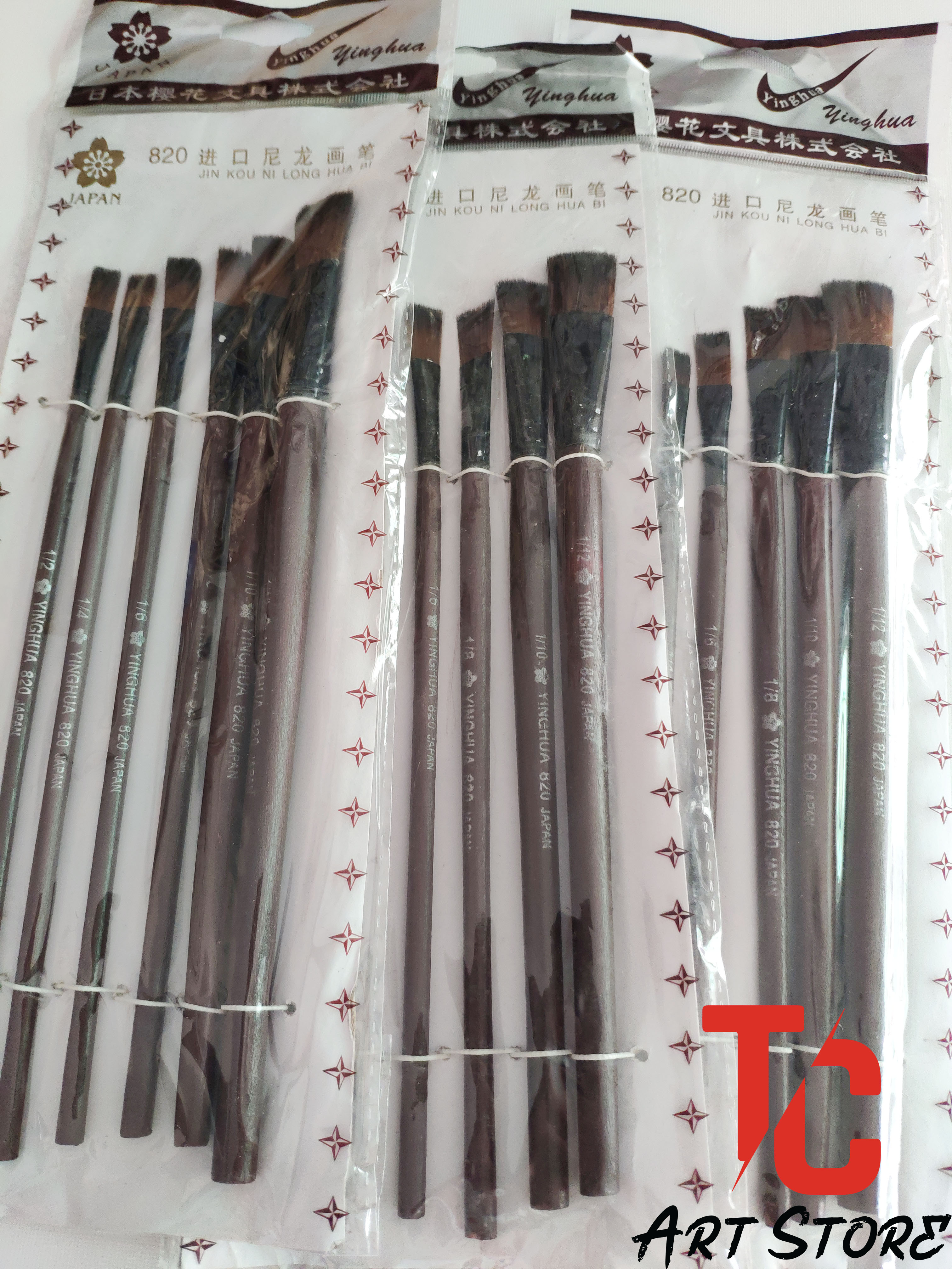 Bộ cọ lông mềm YINGHUA 820 ( 6 cây đầu dẹp)