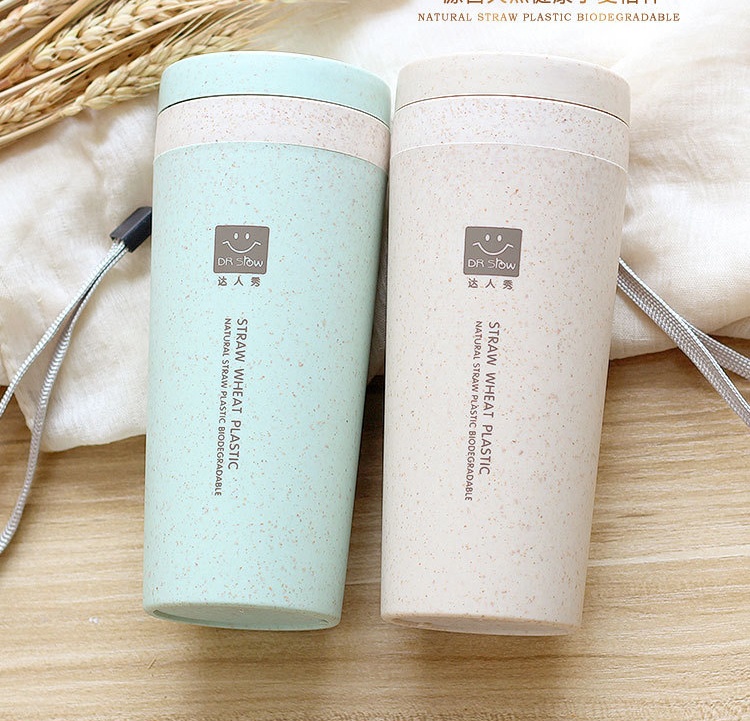 BÌNH NƯỚC LÚA MẠCH STRAW WHEAT (Dr srow) - 300ml [  Cốc nước #bình nước học sinh #bình nước Kute ]
