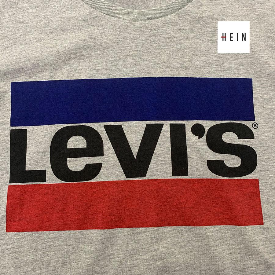 [Auth] Levis T-shirt Grey Classic logo - Women