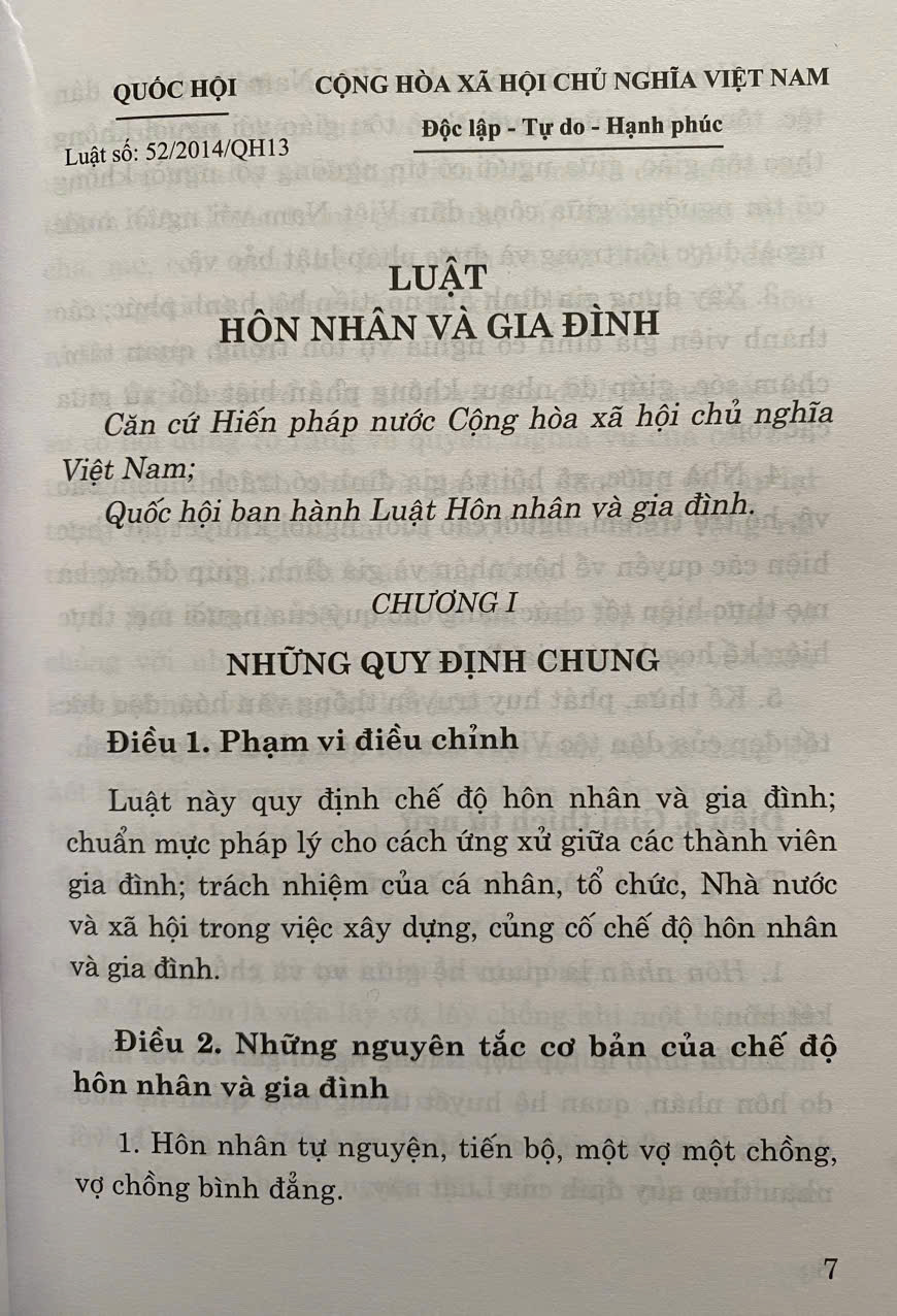 Luật Hôn Nhân và Gia Đình Năm 2014