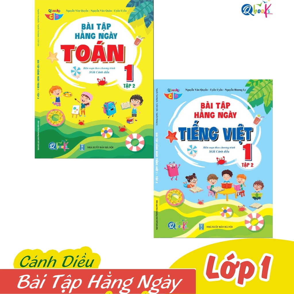 Sách - Combo Bài Tập Hằng Ngày Toán và Tiếng Việt Lớp 1 - Cánh Diều - Tập 2