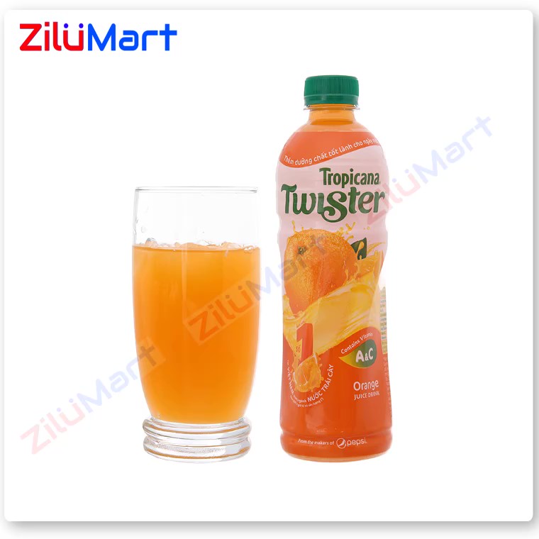 Nước cam ép Twister Tropicana (lốc 6 chai) loại 455ml