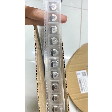 Tụ 100uf 35v 10*10.2 mm panasonic ô tô (combo 5 tụ)