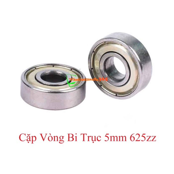 2 CẶP VÒNG BI TRỤC 5MM 625ZZ