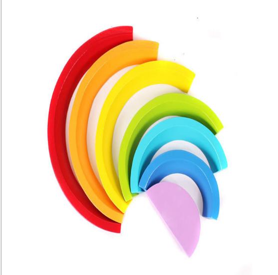 Xếp hình cầu vồng phân biệt mầu xắc