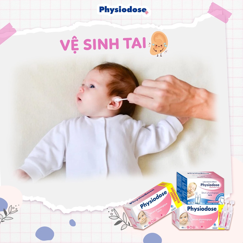 Combo 3 hộp Nước Muối Sinh Lý Physiodose ( Hộp 40 ống x 5ml )
