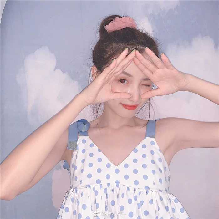 Buộc tóc scrunchies Buộc tóc chấm bi 1021N -HD365