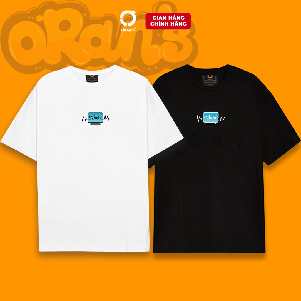 Áo đôi ORAN'S nhịp tim basic chất cotton 4C, FULLBOX - ORANS Valentine