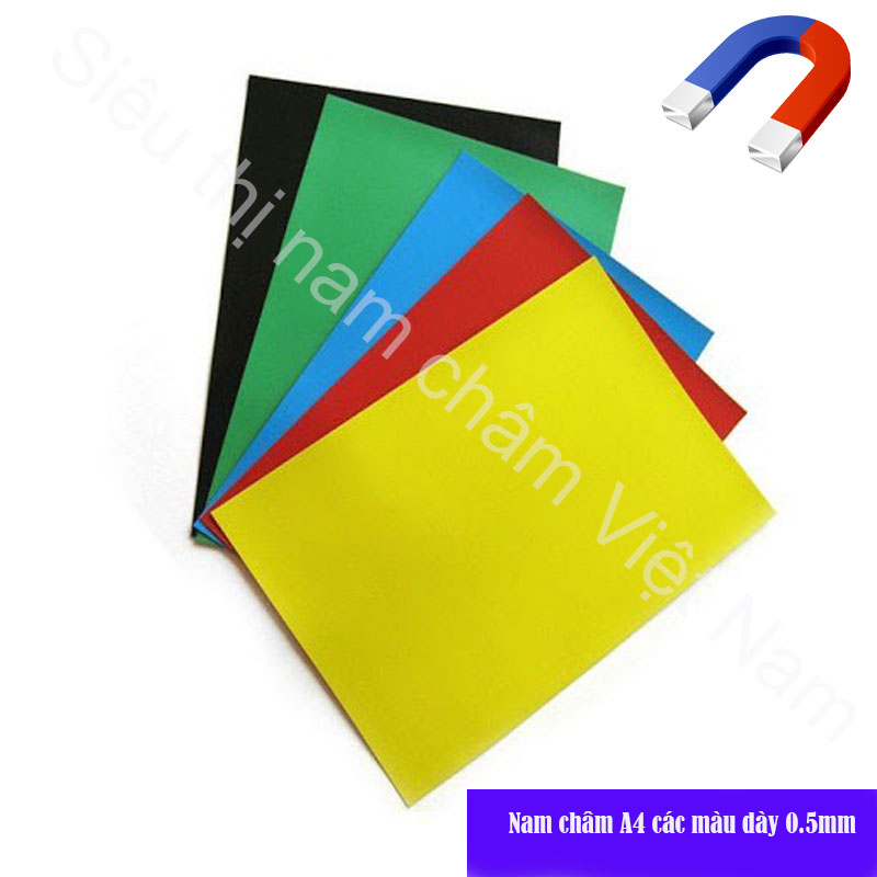 Nam châm lá tấm A4 nhiều màu