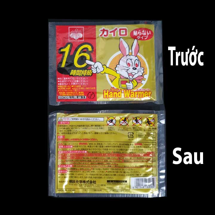 Miếng dán Kairo giữ nhiệt 16h siêu ấm (20 miếng)