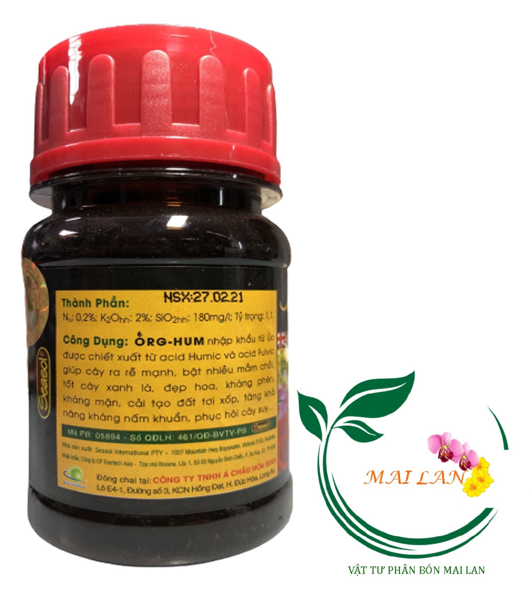 Phân Bón Lá Đa Trung Lượng Org-Hum - #439A# 100ml