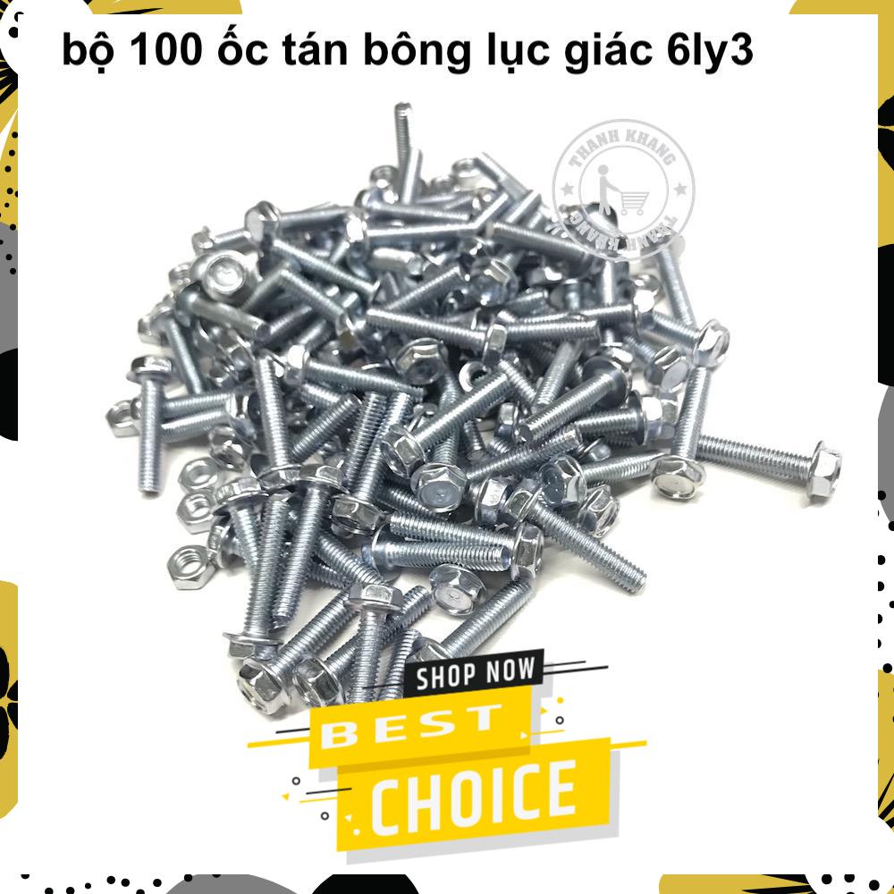 [HCM]Bộ 100 ốc tán bông lục giác 6ly3 Thanh Khang 022000006