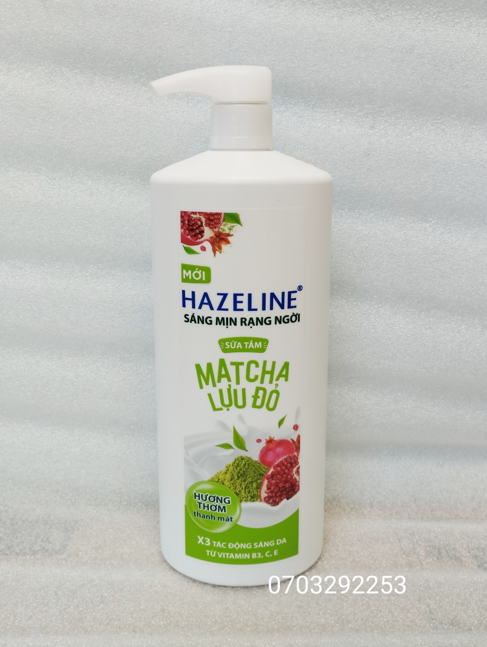 (HCM) Sữa tắm hazeline matcha lựu đỏ chai 1Kg