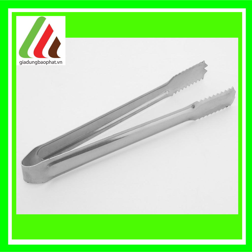 Kẹp gắp đá inox cao cấp sáng bóng dày dặn chất lượng - gắp thức ăn