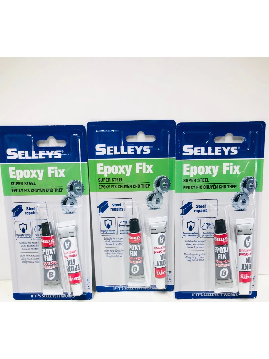 Bộ 2 tuýp Keo Dán Đa Năng Selleys Epoxy Fix (10ml / Tuýp x 2)