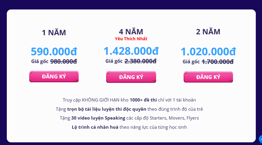 Phòng thi ảo - Luyện thi FlyerCambridge & Toefl