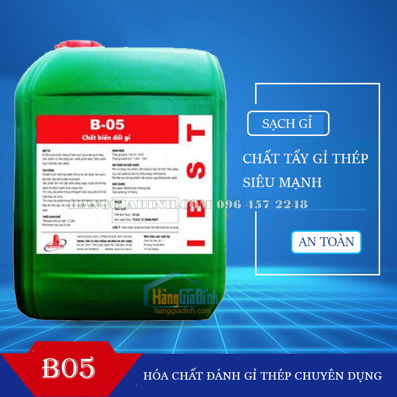 Can 5L chất tẩy gỉ sắt thép B05 Giá rẻ chính hãng
