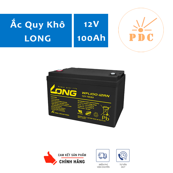 Ắc Quy LONG 12V 100Ah WPL100-12RN - (PDC-TECH)