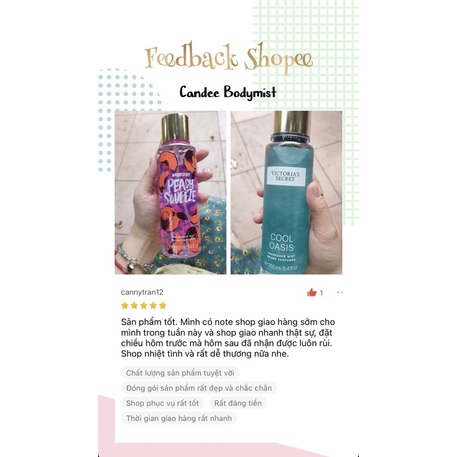 Body mist xịt thơm Victoria’s Secret 250ml 𝐂𝐨𝐨𝐥 𝐎𝐚𝐬𝐢𝐬