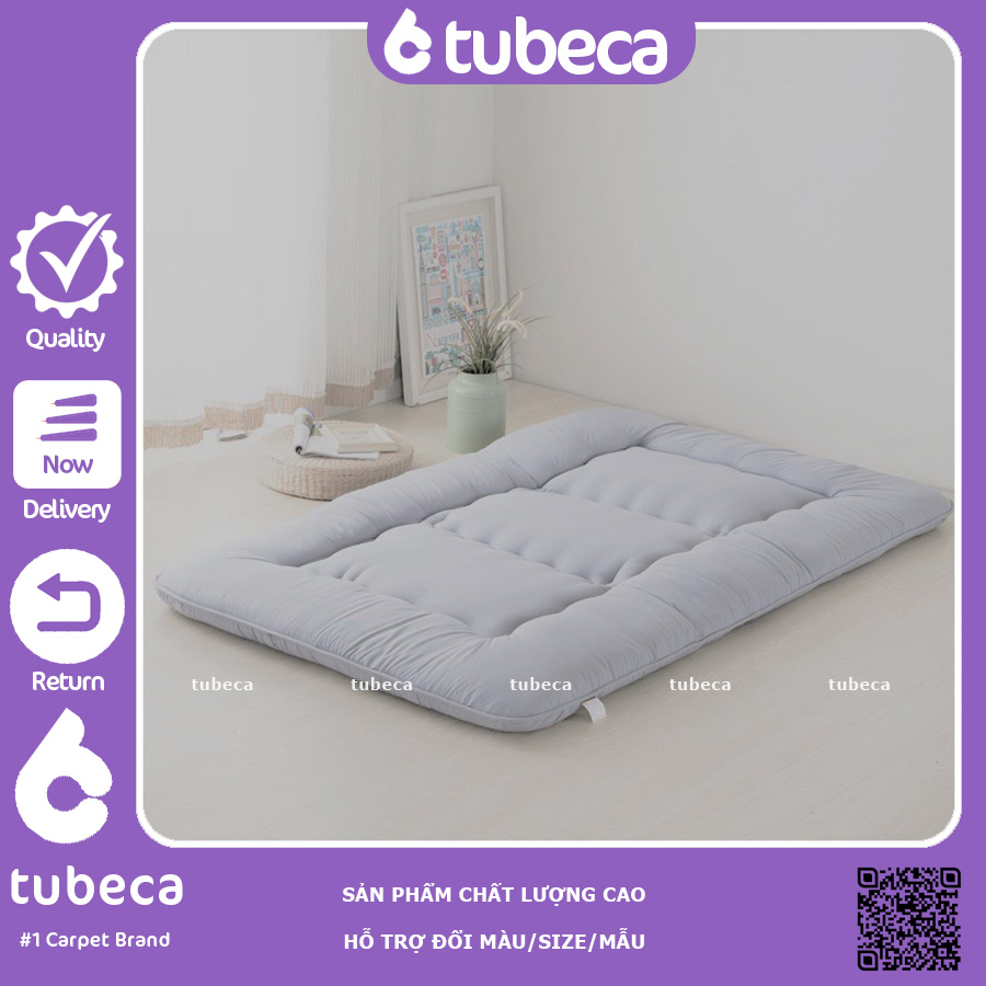 COMBO Topper Nệm 1mx2m + Ga Cotton TICI + 1 vỏ gối nằm + 1 Ruột gối 50x70cm | TUBECA
