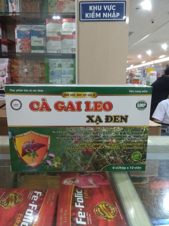 Bổ gan Cà Gai Leo Xạ Đen - Giúp bổ gan , thải độc , tăng cường chức năng gan , giảm xơ gan , gan nhiễm mỡ , nóng trong -hộp - 60 viên