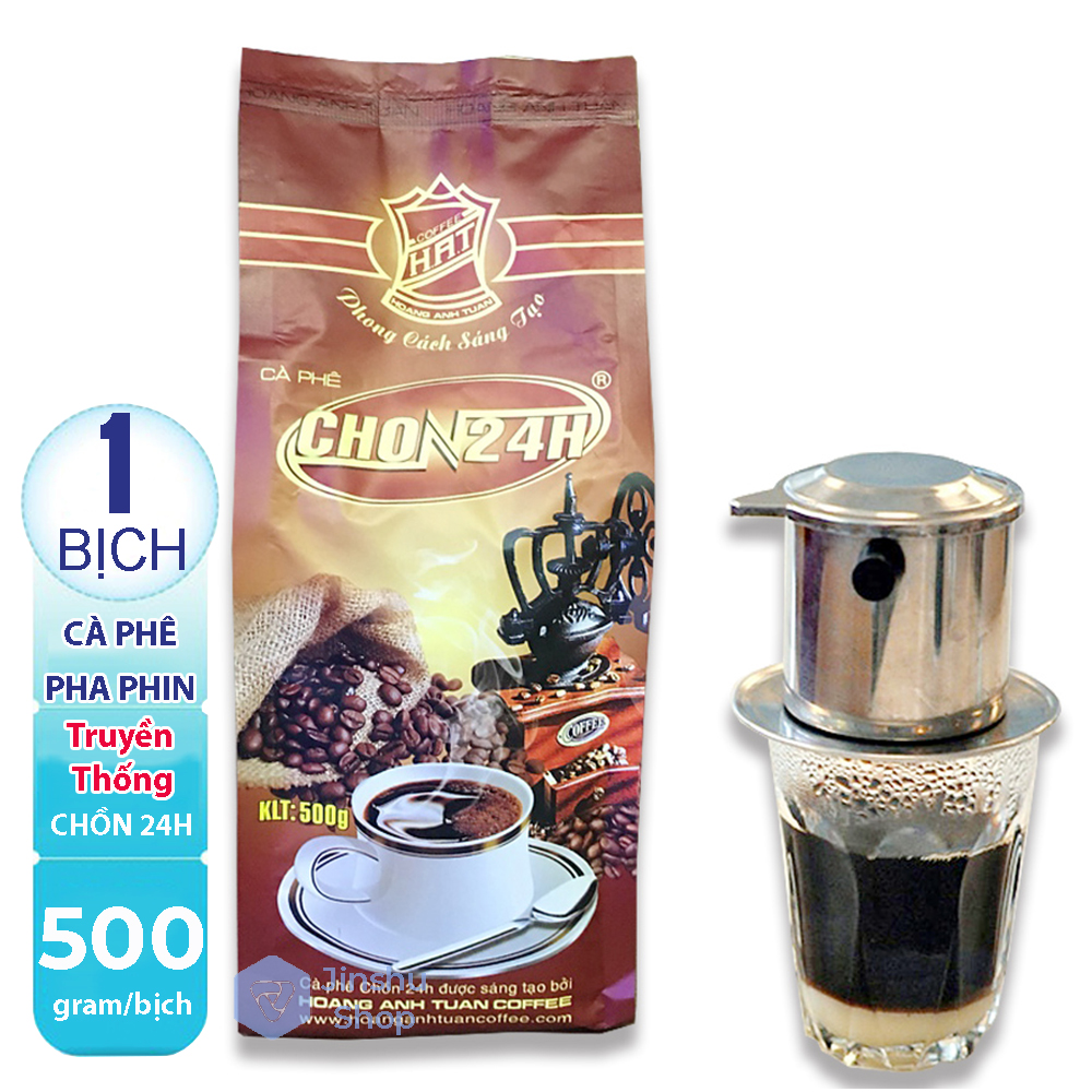 [CÀ PHÊ NGON QUÁ - ĐỪNG BỎ LỠ ] Cà phê pha Phin truyền thống Chồn 24h công ty Hoàng Anh Tuấn Coffee thượng hạng 500gr bịch (Date: 12 tháng)-[ 12.12 Hot Deals ]