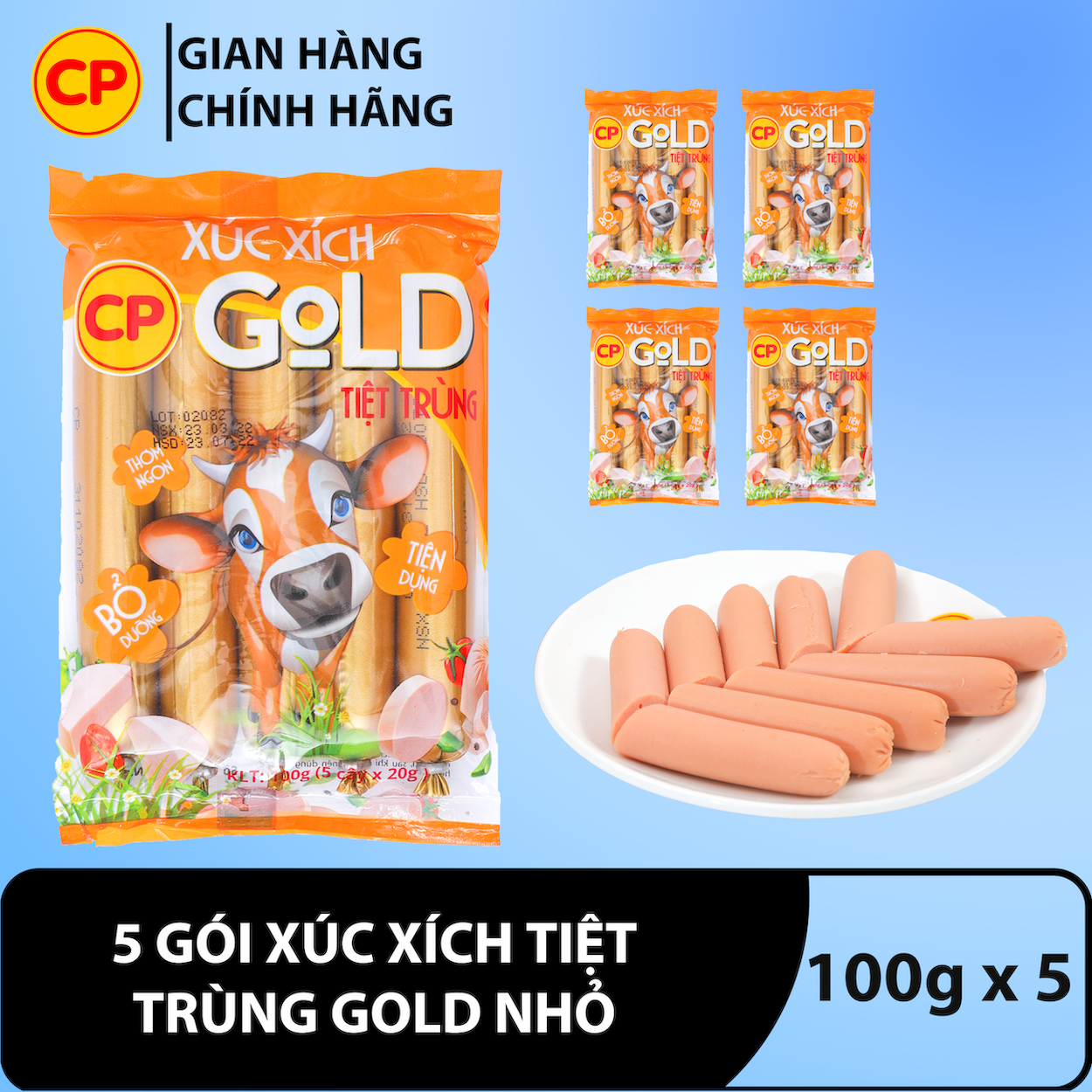 [Giao hàng toàn quốc] CP 5 Gói Xúc Xích Tiệt Trùng