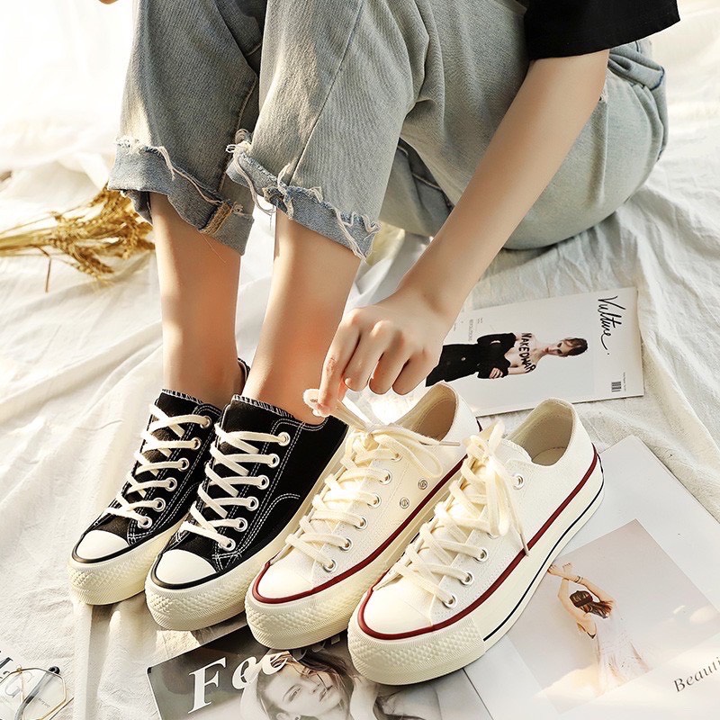 Giày thể thao nữ CVS Trơn Nữ đế độn cực đẹp
