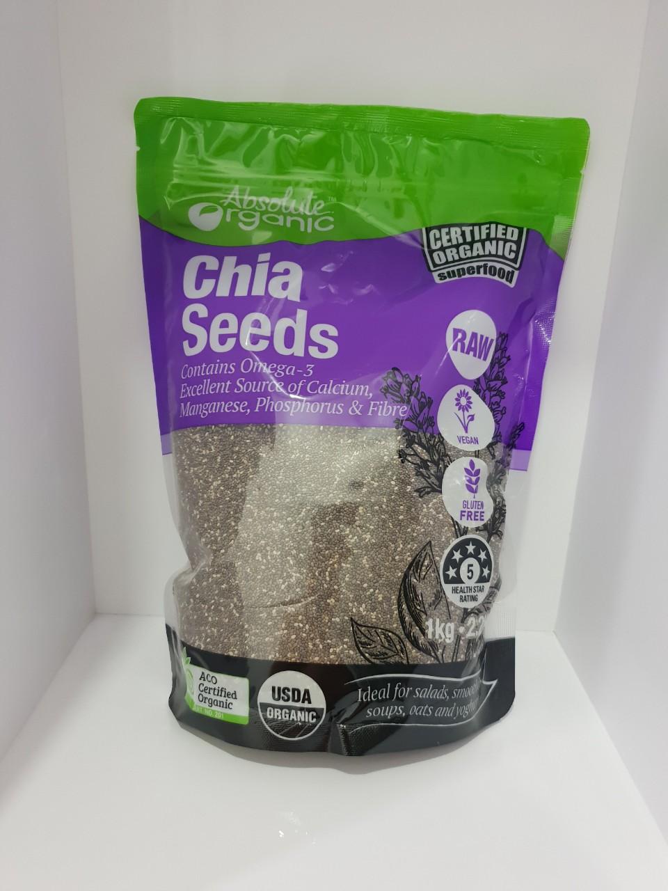 Hạt Chia Organic Chia Seeds Nhập Khẩu 1kg
