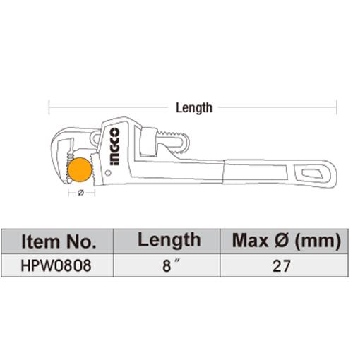 8inch Mỏ lết răng INGCO HPW0808