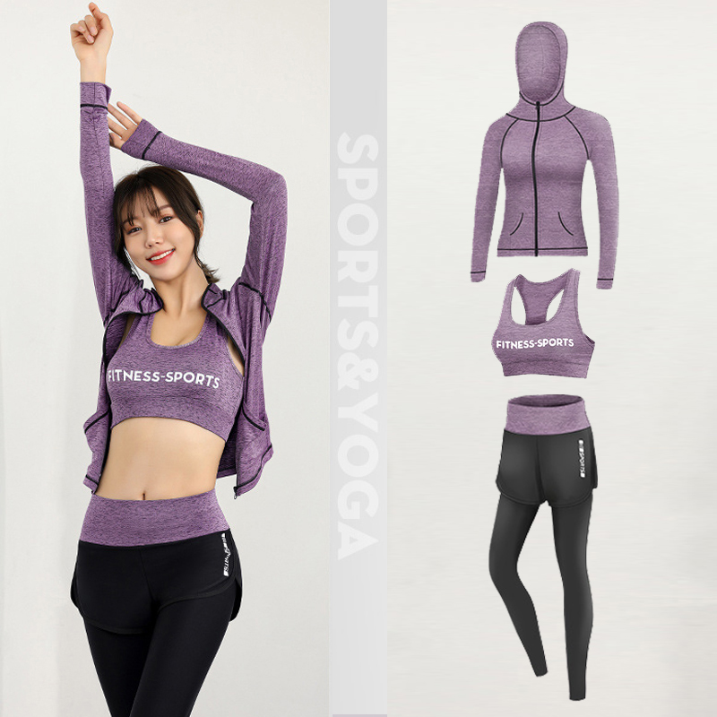 Set bộ tập gym nữ 3 món KENZI-05 ( Quần dài + Áo bra + Áo khoác )