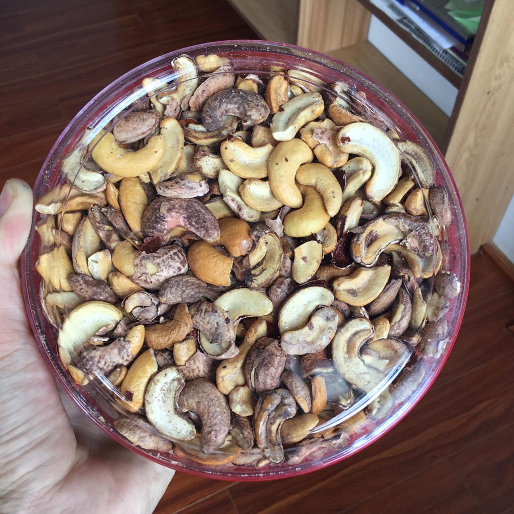 500g Hạt Điều Vỡ Đôi Rang Muối Đã Bóc Vỏ