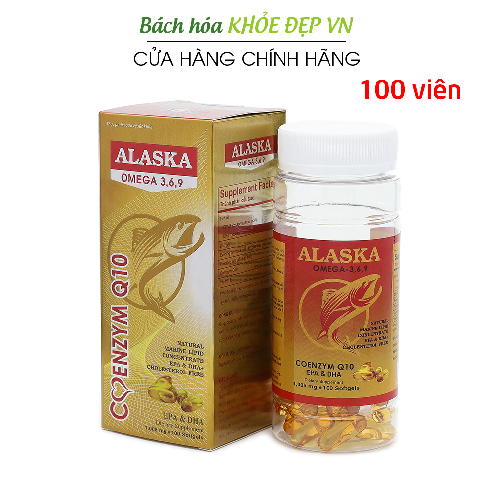 Viên dầu cá Alaska Omega 369, dầu gấc, tinh dầu hoa anh thảo giúp bổ não