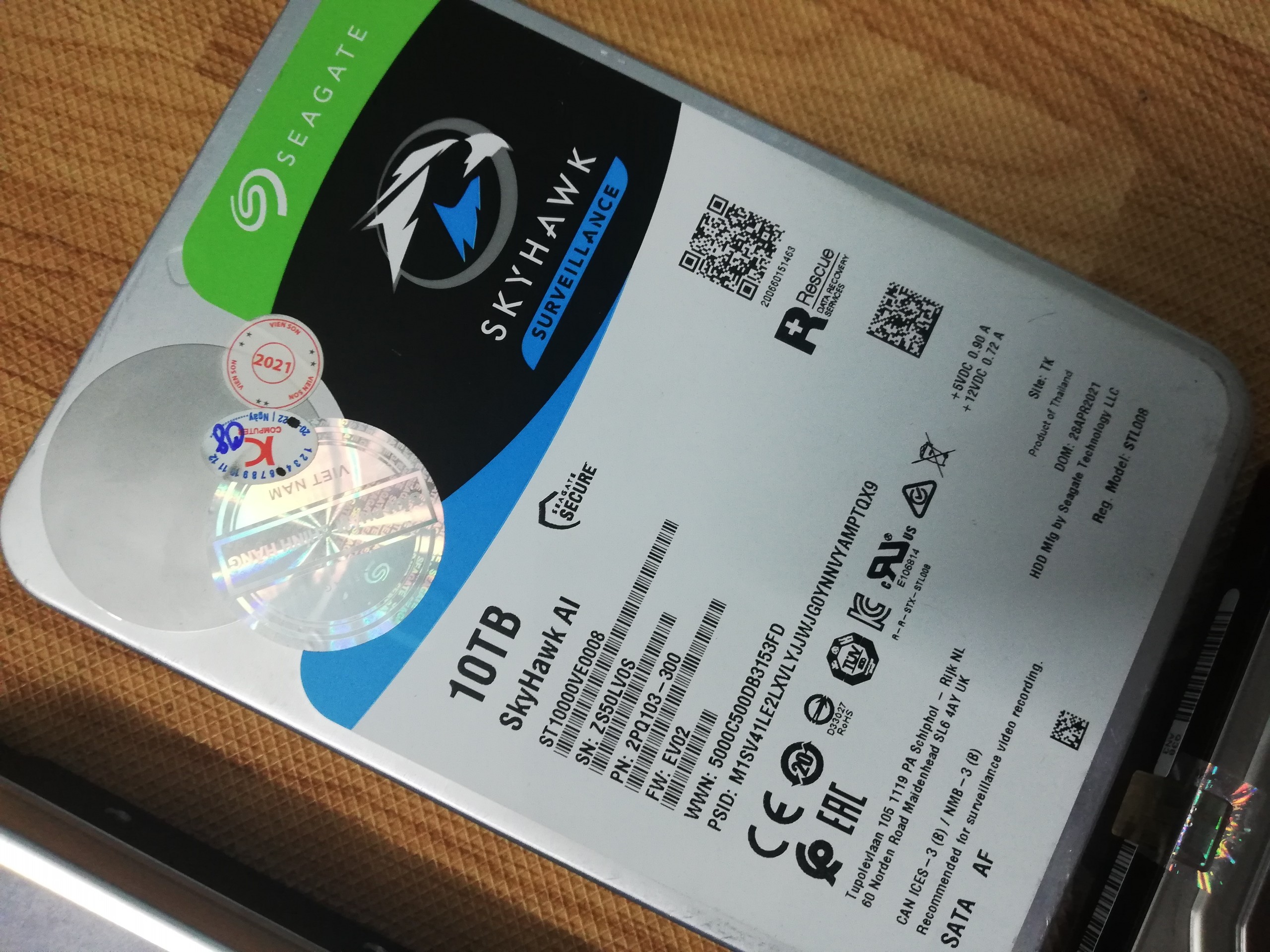 Ổ cứng 10TB Seagate Skyhawk AL 7200 RPM