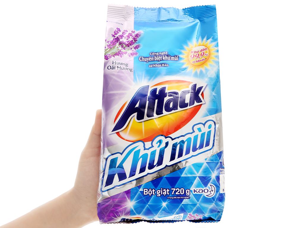Bột giặt Attack 720g mẫu mới