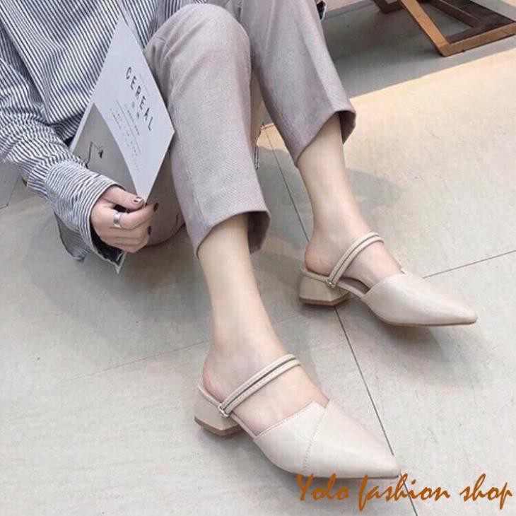 Giày sục búp bê nữ vá mũi siêu xinh-SU11