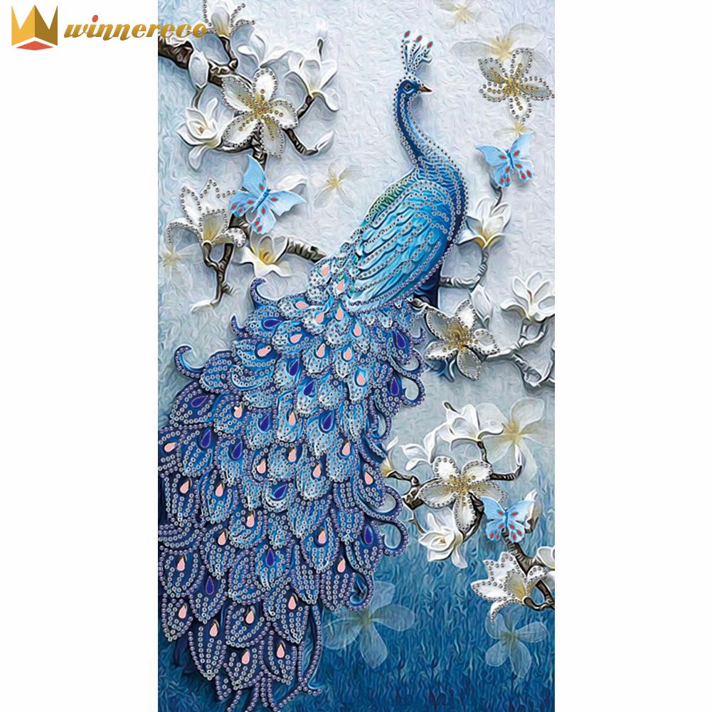 5D DIY Special-shaped Drill Diamond Painting Peacock Cross Stitch Craft Kit