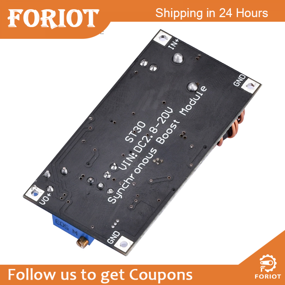 Foriot DC2.7-20V Low-voltage Boost Constant Voltage Constant Current Synchronous Rectifier Power Module with Short Circuit Protection