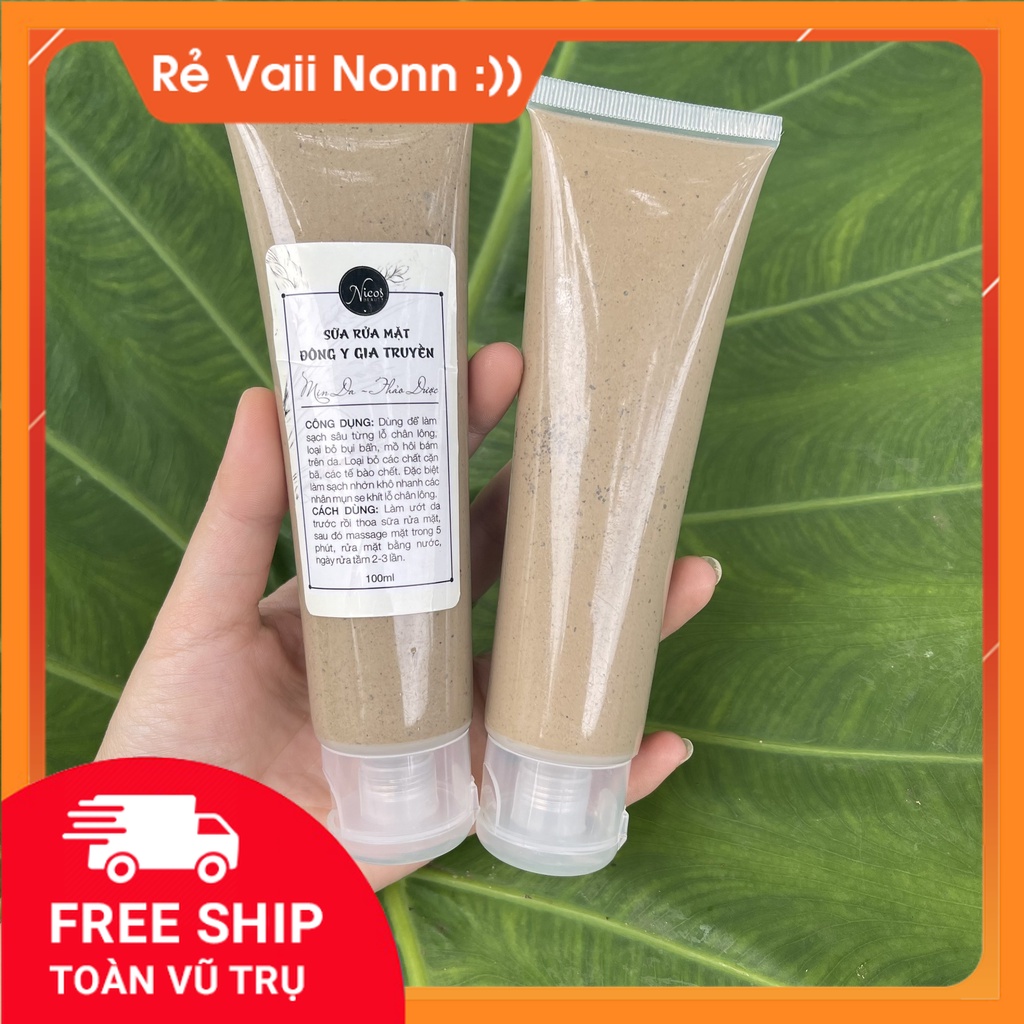 Sữa Rửa Mặt Đông Y Gia Truyền 100ml Khử Mụn , Sạch Bã Nhờn , Se Khít Chân Lông