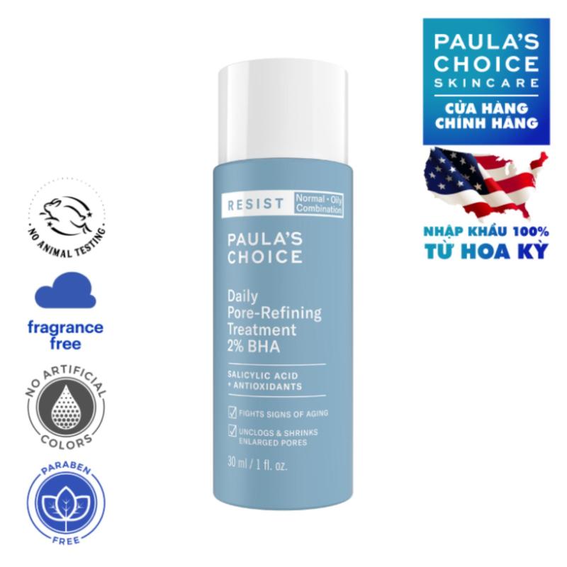 Tinh chất điều trị se khít lỗ chân lông Paula’s Choice Resist Daily Pore refining Treatment 2% BHA Trial nhập khẩu