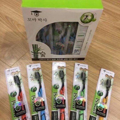 Bàn chải đánh răng BOSSI combo 30 chiếc (1 hộp) than hoạt tính cao cấp