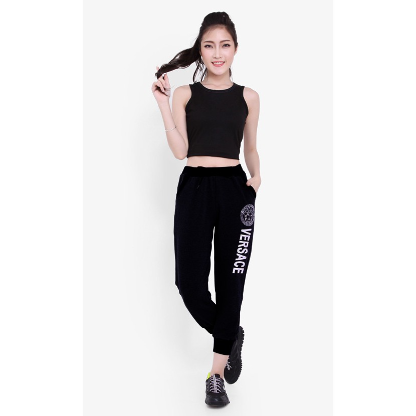 [HCM]Quần Jogger Thun Chữ Véace Kèm Ảnh Thật